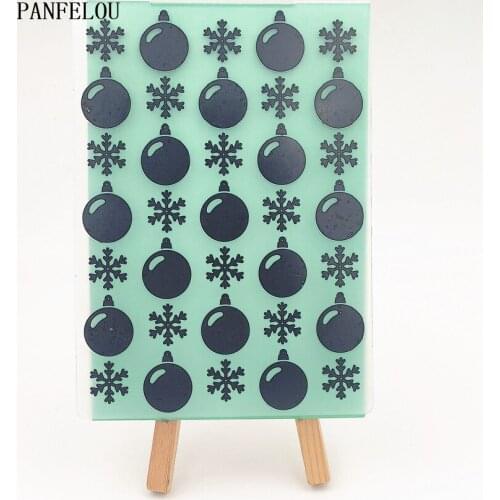 PANFELOU 14.8x10.5 Easter ball Embossing folders Plastic For Scrapbooking DIY Template Fondant Cake Photo Album Card Making