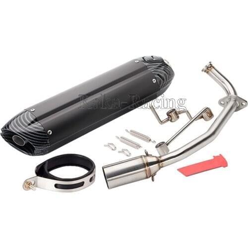 PCX 125 150 Motorcycle Scooter Exhaust Muffler Full System Slip On Header Link Pipe with 470mm Escape For Honda PCX125 PCX150