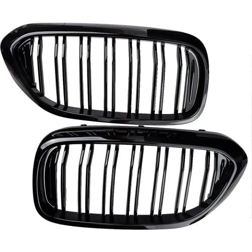 1 Pair Car ABS Exterior Front Kidney Grille Grill Double Dual Slat 51137383519 Fit for BMW 5 series G30 G31 2017 2018 2019