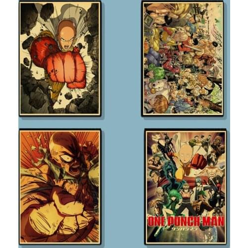 One Punch Man Retro Posters Full Square/Round Diamond Painting Diamond Embroidery 5D DIY Cross Stitch Kits Mosaic Home Decor
