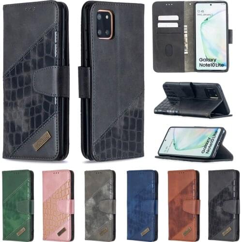 Luxury Crocodile Texture Wallet Phone Case For Samsung A22 A82 A10 A12 A21 A31 A32 A40 A41 A42 A50 A51 A52 A70 A71 A21s Cases