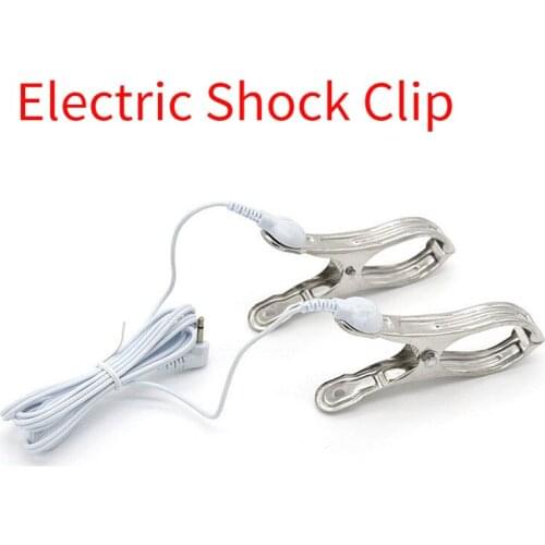 Stainless Steel Nipple Electric Nipple Clip Electric Shock Masturbation Orgasm Adult Sex Toys Game Toys