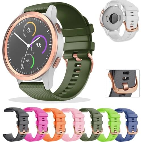 Sport Soft Silicone Replacement Watchband For Garmin Vivoactive 4S/Venu/Forerunner 245 645 For Garmin Vivomove HR Vivomove 3 3S