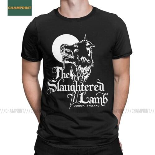 The Slaughtered Lamb An American Werewolf In London T Shirt Mens 100% Cotton T-Shirt Horror Scary Monster Tees Short Sleeve Top