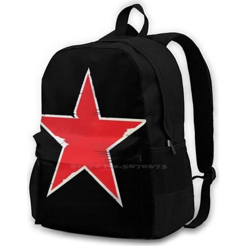 Vintage Red Star Of The Ussr 3D Print Design Backpack Casual Bag Ussr Red Star Redstar Cold War Communism Soviet Army Russia