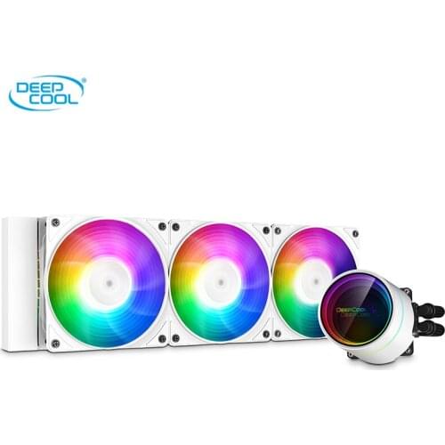 DEEPCOOL CASTLE 360EX ARGB white version cpu water cooling radiator desktop host 5V 3PIN ARGB silent fan For LGA1151 TR4 AMD AM4