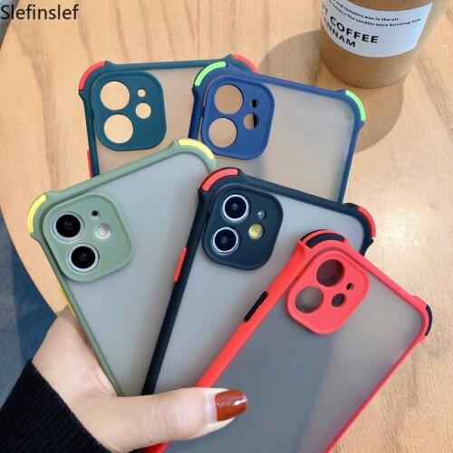 Camera Protection Shockproof Bumper Phone Case For iPhone 11 11Pro Max XR XS Max X 8 7 7 Plus 11Pro Matte Transparent Back Cover