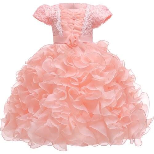 0-2years Pink Baby Girl baby Dress for Girls Clothing Yarn cotton girl fresh dress Christmas Party Princess Teens Fancy Vestidos