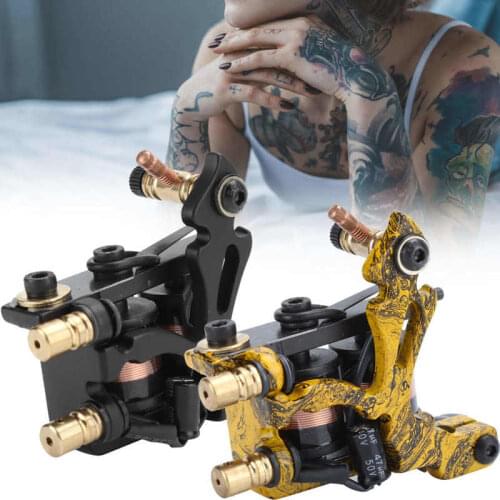 Professional Alloy Coil Tattoo Machine Portable Strong Motor Liner Shader Tattoo Machine Permanent Makeup Tattoo Supplies