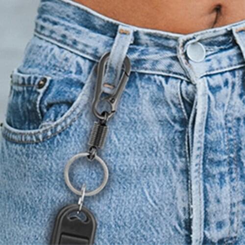 4 Colors Spring Strong Carabiner Keychain Simple Auto Interior Climbing Hiking Kettle Backpack Equipment Hanger Hook