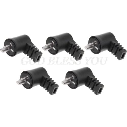 5 Pcs 2 Pin Din Right Angle HiFi Speaker Plug Cable Audio Screw Solder Connector Drop Shipping