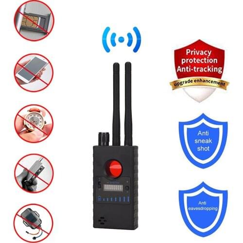 Wireless Signal Detector Multi-function Anti Wiretapping Detector 1MHz-8000MHz Frequency RF Signal Lens Tracker Detect