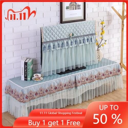Television Cover LCD Hanging Lace Dustproof TV Cover 32 42 47 55-Inch TV Cover Fabric