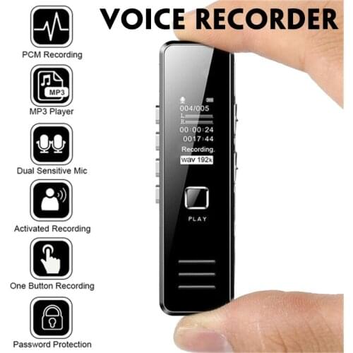 Digital Voice Recorders Noise Reduction WAV Record USB Dictaphone Long Distance Audio Recording MP3 Player Sound Recorder