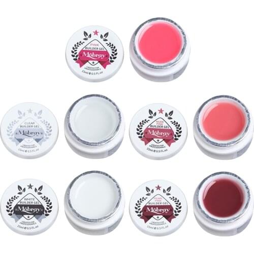 15ml Nail Extension Gel Paper Holder Acrylic Pink Clear White Quick Building Gel Nail Model Phototherapy Gel UV Glue Manicure