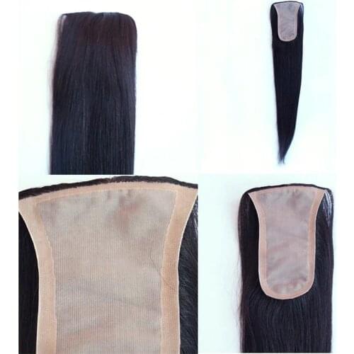 Hstonir Kippa Human Remy Hair Topper For Women Blonde Silk Base Wig Hair Pieces Extensions Top Closure TP37