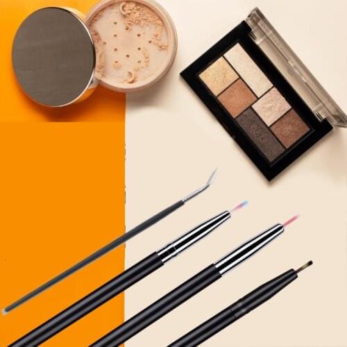 Buy One Get One Free 2 Pcs Eyeliner Brush Rayon Professional Makeup Brushes Bending Makeup Eyeliner Brush Easy To Clean HOT