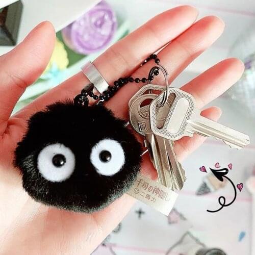 Cute My Neighbor Totoro Keychain Spirited Away Fairy Dust Keyrings Fit Bag Charms Purse Accessory For Miyazaki Hayao Comic Fans