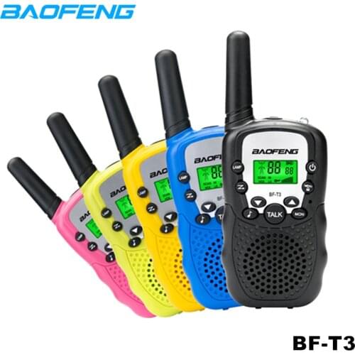 2pcs Baofeng MINI Kids Radios BF-T3 Toy Walkie Talkie Portable Two Way Radio BFT3 Handheld HF Transceiver for Children Toys