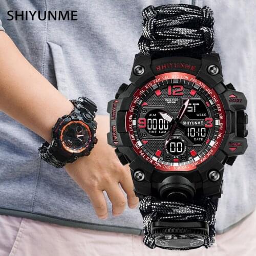 Mens Watch Military Waterproof Sport Wrist Watch Digital Stopwatches For Men Compass Military Watches Male Relogio Masculino