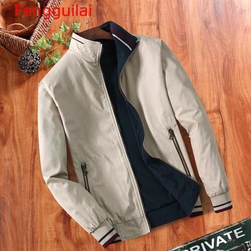 Men coat 2020 Autumn Winter Men Jacket Double-sided Middle-aged Thin Jacket Loose Dad Jacket Pure Warm Coat