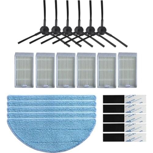 Robot Vacuum Cleaner Hepa Filter Side Brush Mop Cloth Set Spare Parts for Chuwi ilife V50 v5 v5 pro x5 v5s v3 v5pro Accessories