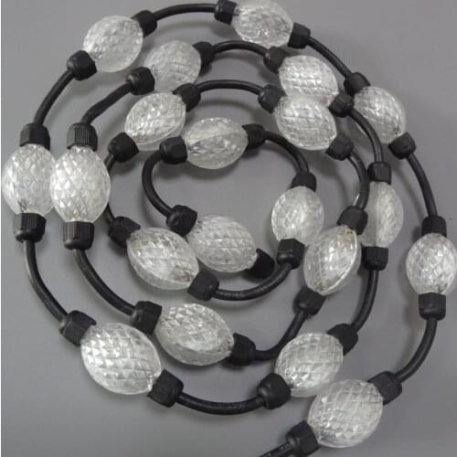 IP67 WS2811 addressable 3D 35mm diameter full color clear ball;DC12V;1.44W;double sided 3pcs 5050 leds each side;40pcs/string