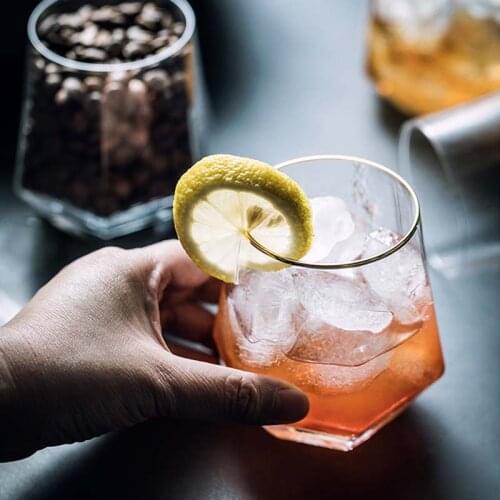 Transparent crystal glass cup, colorful high temperature resistant glass cup, home living room drinking cup, short cup flower te