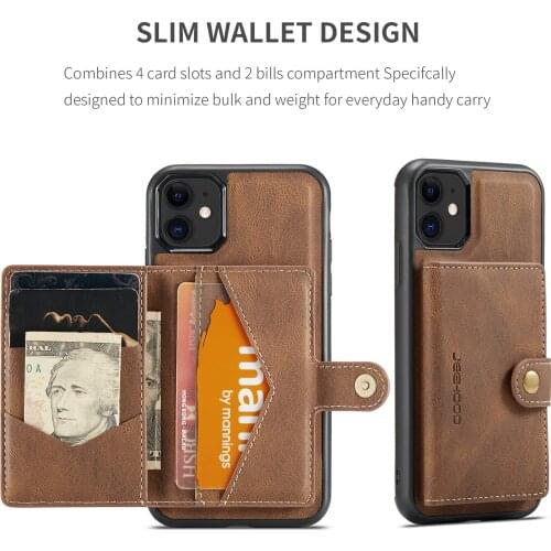 Luxury Car Magnet Shockproof Card PU Leather Flip Wallet Cell Phone Case For iPhone 11 Pro Max 8 7 Plus Back Cover Fundas Coque