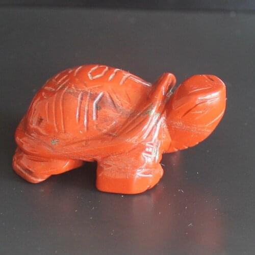 Hand carved gemstone crystal flame jasper turtle figurine animal carving 2