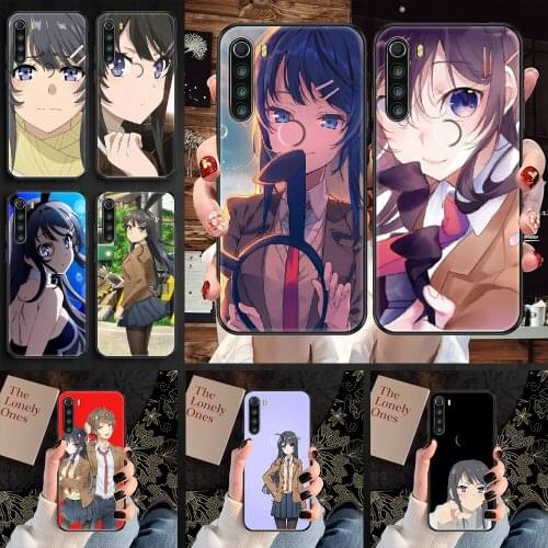 Sakurajima Mai Anime Phone case For Xiaomi Redmi Note 7 7A 8 8T 9 9A 9S 10 K30 Pro Ultra black art back 3D waterproof trend