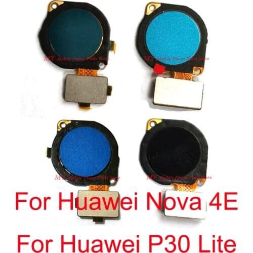 Fingerprint Sensor Scanner Connector Home Button Key Touch ID Flex Cable For Huawei P30 Lite / Nova 4E Finger Print Scanner Flex