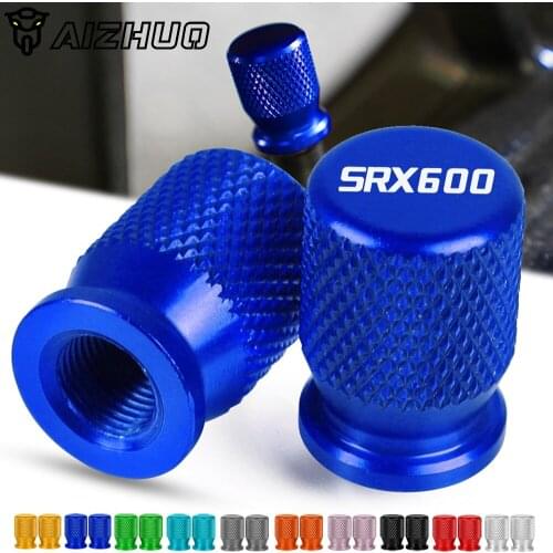 SRX 600 CNC Aluminum Motorcycle Tire Valve Air Port Cover Caps Accessories FOR YAMAHA SRX600 1986 1987 1988 1989 SRX 600 LOGO
