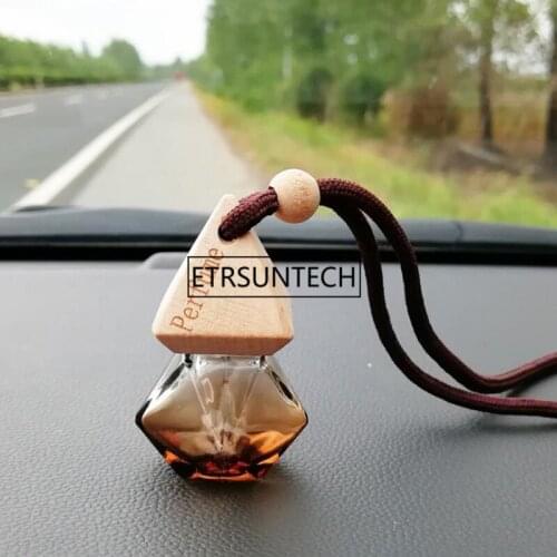 Glass Perfume Bottle 8ml glass Vials for Essential Oil Car Decoration Fragrance Bottle Charming Pendant Decoration F1524