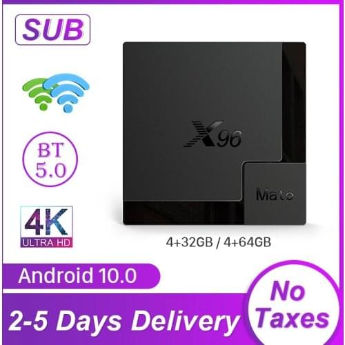 X96 Mate SUB Android 10.0 TV BOX Allwinner H616 Quad Core 4G 64G Android Smart TV Box X96mate BT Dual WiFi Android Set Top Box