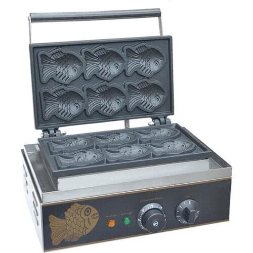 Waffle Maker Snack Mini Taiyaki Maker Fish Shape Waffle Maker Electric Baking Machine Electrothermal Snack Equipment FY-112