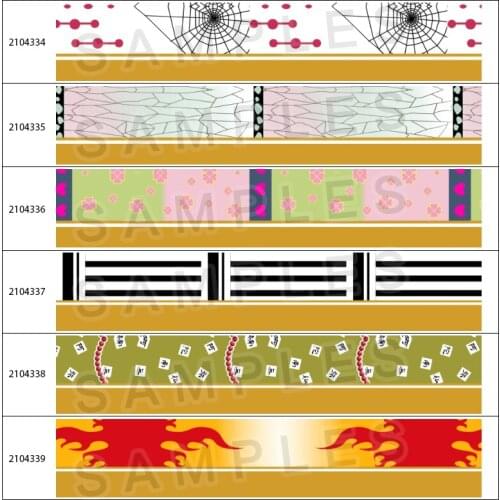 Japanese Demon Slayer Ribbon Printed Grosgrain/Satin Ribbon For Decoration Hair Accessories 10yards