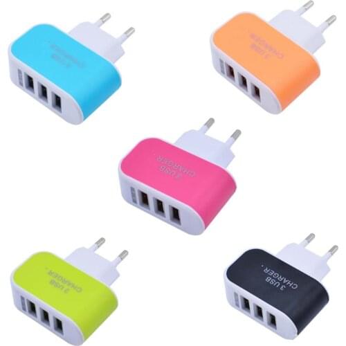 PINGSX 3 USB Port Micro USB Charger Charging Adapter HUB EU US Plug For Samsung Charger For iPhone and All Smart Phone 5z5z