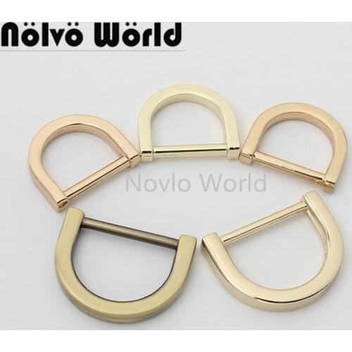 10-50pcs 4.0mm 5.0mm wire 19mm 24mm metal d ring guangzhou wholesale purse hardware flat ring connector accessories