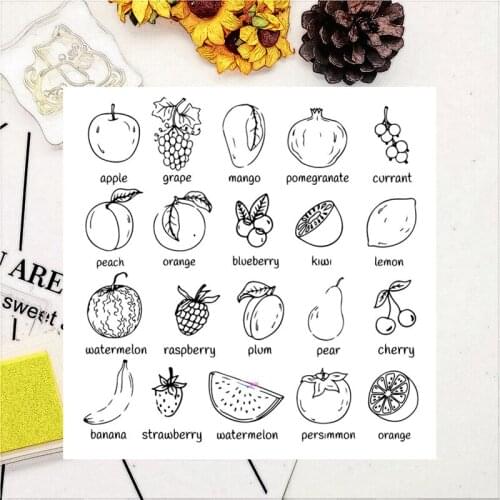 14*14CM Fruit Roster Transparent Clear Stamps / Silicone Seals Roller Stamp For DIY Scrapbooking Photo Album/Card Making