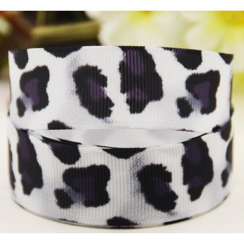 22mm 25mm 38mm 75mm Leopard print Cartoon pattern printed Grosgrain Ribbon party decoration 10 Yards X-03880
