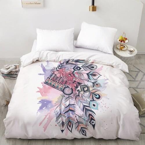 3D Duvet cover Quilt/Blanket/Comfortable Case Luxury Bedding 135 140x200 150x200 220x240 200x220 for Home Bohemian Feather