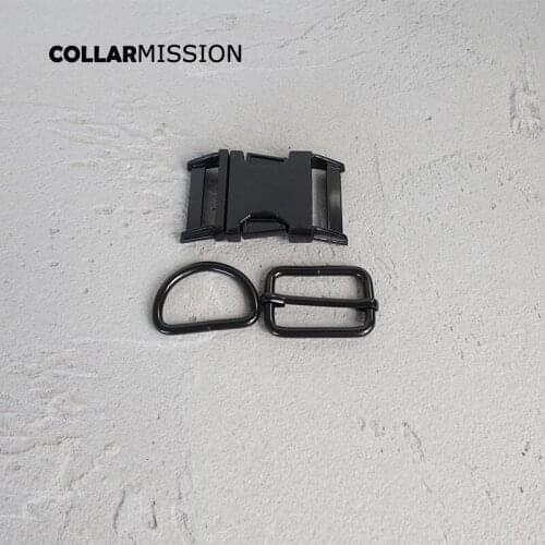 50pcs/lot(metal buckle+adjust buckle+D ring/set) 30mm diy dog collar accessory durable and strong hardware slider 4 kinds
