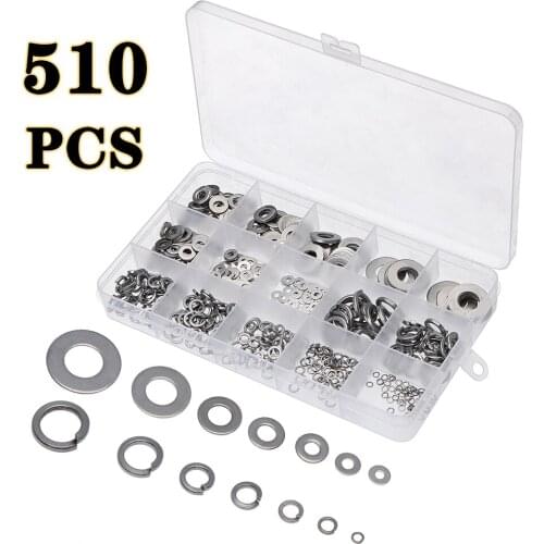 510/420Pcs Flat Washers Stainless Steel Gasket Sump Plug Oil For Boat Crush Flat Seal Ring Tool Hardware Accessories