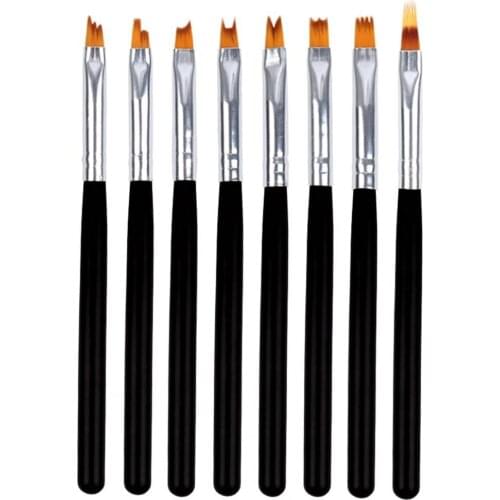 8Pcs/Set Nail Art Pen Brush Painting Line Flower Drawing UV Gel Manicure Tool кисти для макияжа