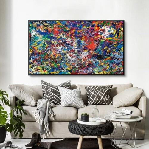 07G Abstract Messy Paint A4 A3 A2 Canvas Art Painting Print Poster Picture Living Room Office Bedroom Home Decoration Murals