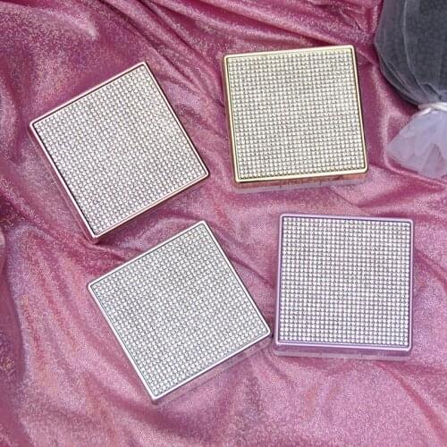 Shiny Crystal Contact Lens Case With Mirror Men Women Contact Lenses Box Lens Storage Holder Container Travel Accessories