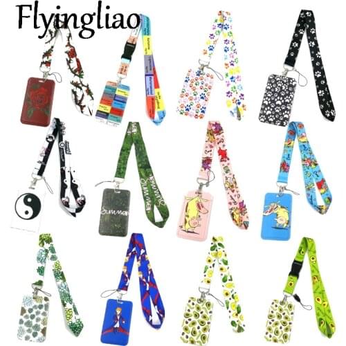 Art Cartoon Anime Fashion Lanyards Bus ID Name Work Card Holder Accessories Decorations key Kids Gifts