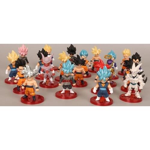 Bandai Dragon Ball Series 21 Battle Model Son Goku Vegeta IV Frieza 7cm Hand-made Anime Model Decoration Doll Boy Toy