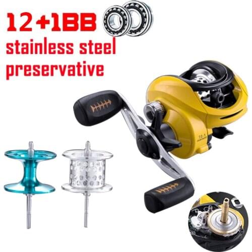 Lieyuwang 8.1:1 12+1BB LE 8KG Max Drag Left Right Hand Reel Reinforced Reel Fishing Baitcasting ReelHigh Speed Fishing Reel